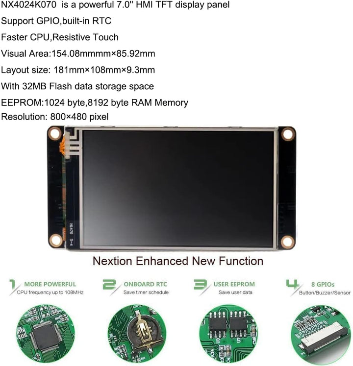 Aihasd Touch Display Module Enhanced Nextion 7.0&