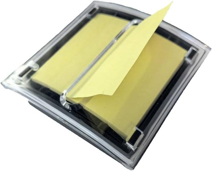 2 Stück Haftnotizspender, ABS-Pop-Up-Zettelspender, transparente Oberseite, Notizblockhalter für Sch