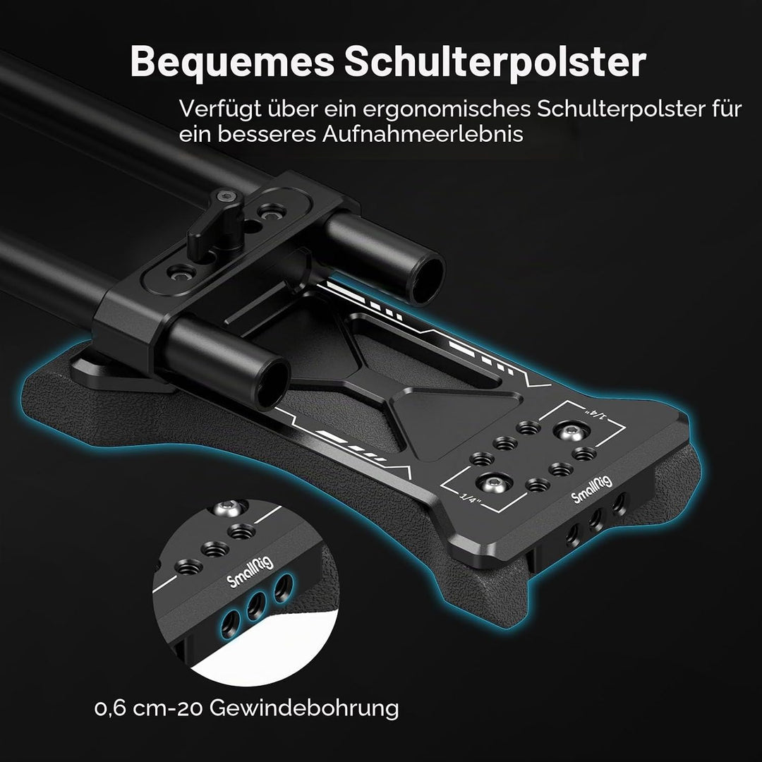 SMALLRIG Camera Shoulder Rig Basic Schulterset für DSLRs und spiegellose Kamera-Rig, Schulter-Rig mi