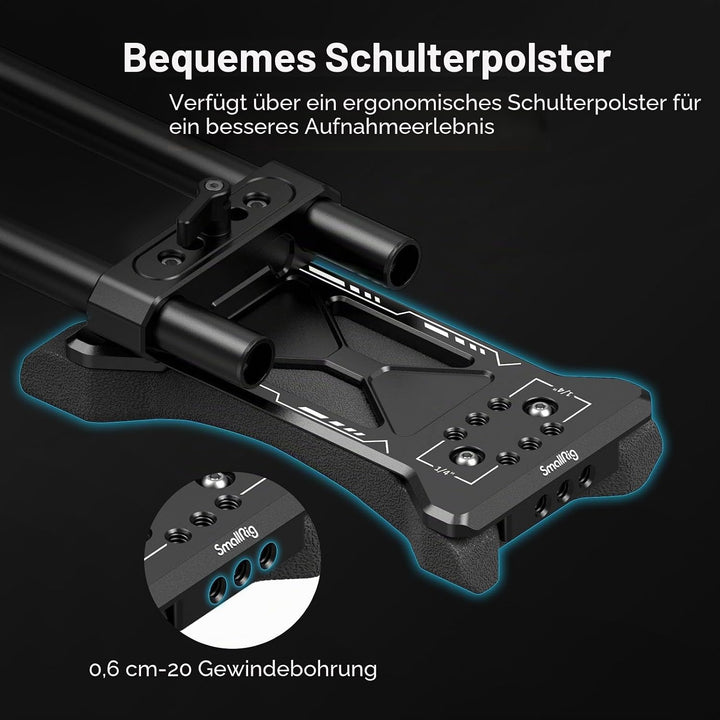 SMALLRIG Camera Shoulder Rig Basic Schulterset für DSLRs und spiegellose Kamera-Rig, Schulter-Rig mi
