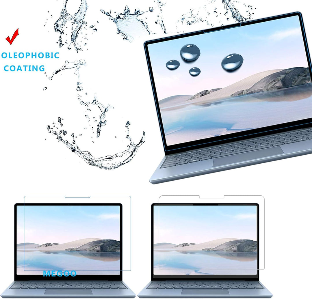 MEGOO [2 Stück] Glas Displayschutzfolie für Microsoft Surface Laptop Go 2 12,4 Zoll 2022-Version und