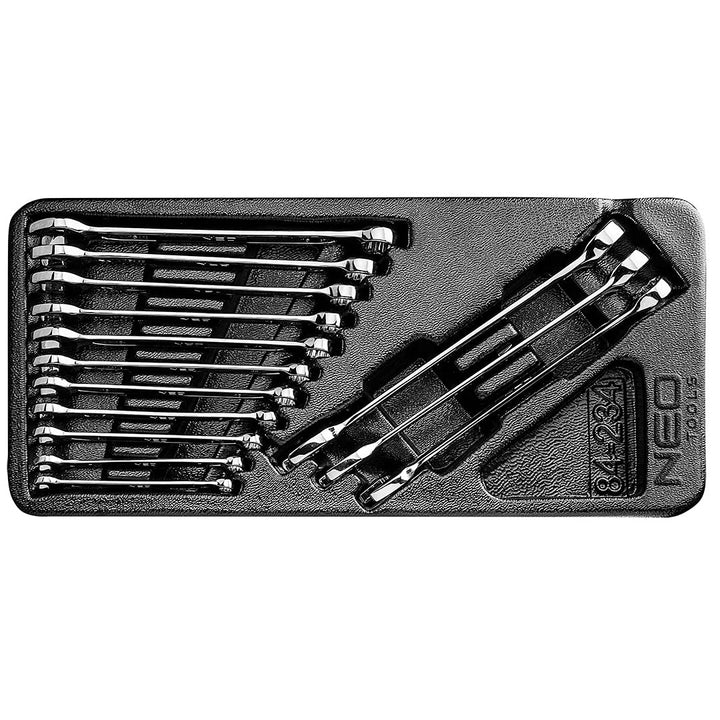 NEO TOOLS Ring-Maulschlüssel 6-19 mm, 8-er Set, 6-19 mm