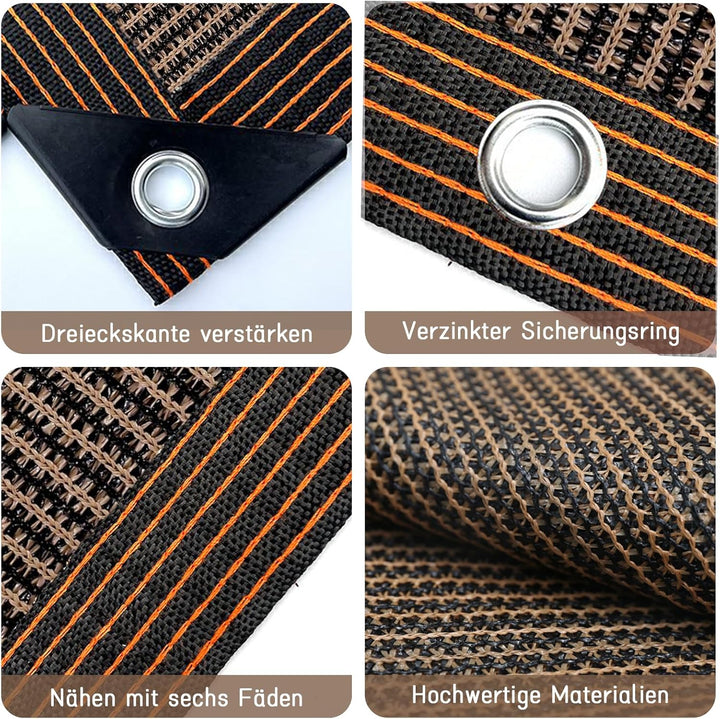 Schattierungsnetz mit ösen, 1x2m Kleine Sonnensegel Schattennetz Luftdurchlässiger Schattiernetz Win
