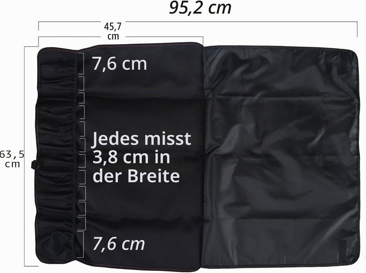 Tosnail Chef Messer Roll Tasche, Heavy Duty Messer Tasche mit 21 Slots &amp; 1 grosse Reissverschlusstas