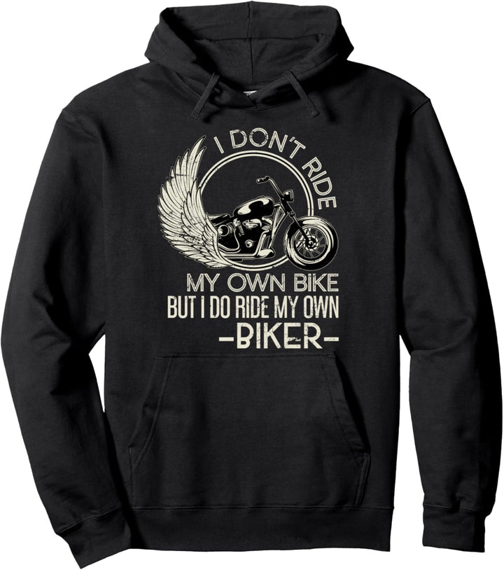 Ich reite meinen eigenen Biker Lustiges Motorradfahrer Pullover Hoodie