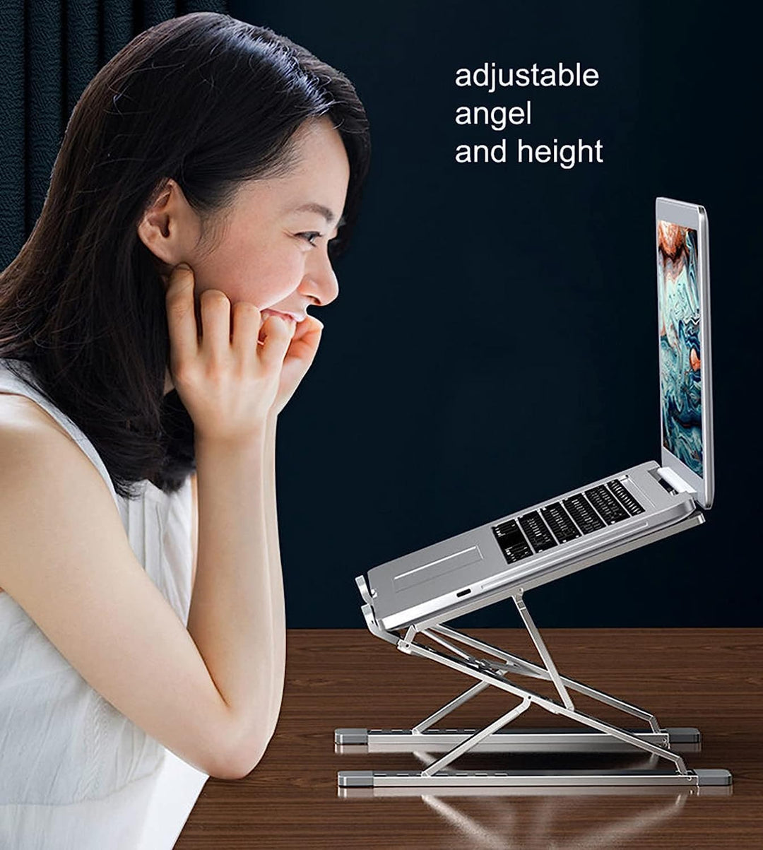 KINGDATA Laptop Ständer, ergonomischer Aluminium-Laptop-Erhöhung für Schreibtisch, Computer ständer