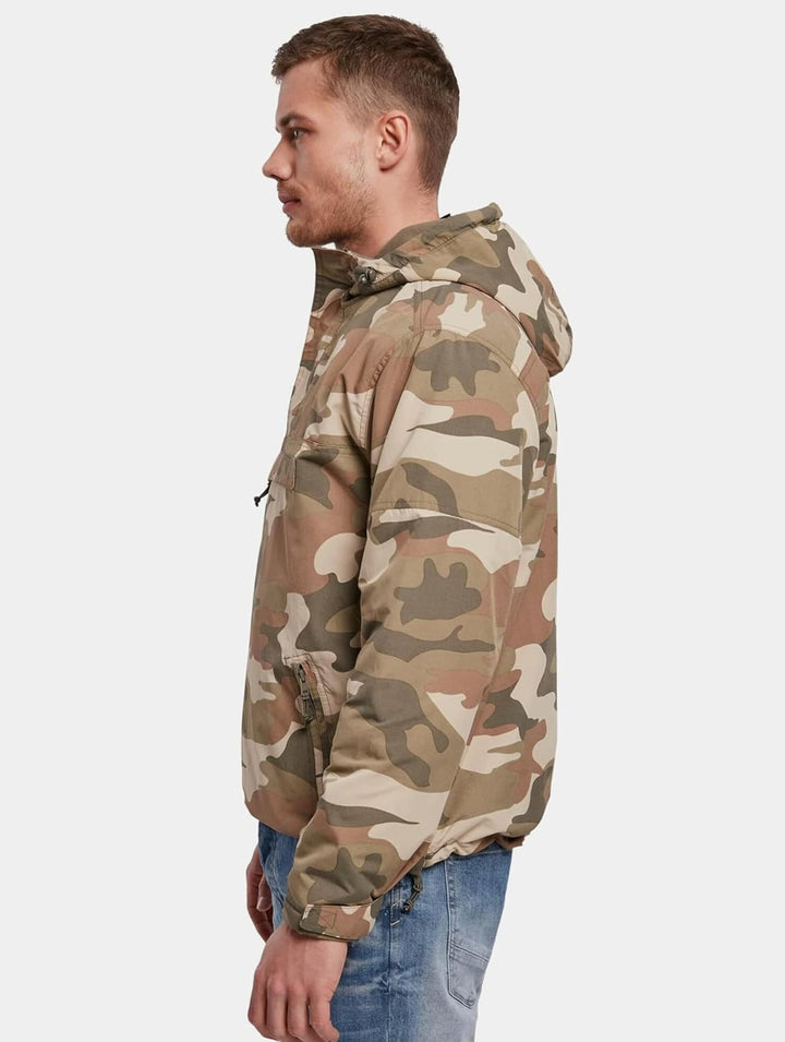 Brandit Herren Windbreaker Jacke S Light Woodland, S Light Woodland