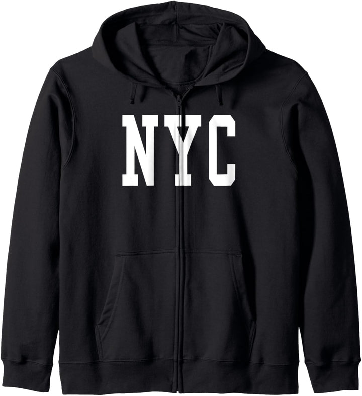 Trendy NYC Bold Block Letters Kapuzenjacke