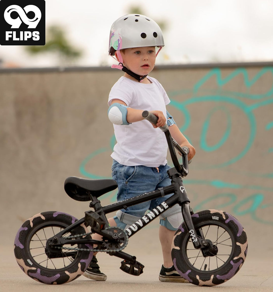 99FLIPS Knieschoner Kinder 3 Jahre Schoner Inliner Kinder - Schlittschuhe Kinder [6er Set] FLASH - X