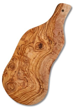 Griffbrett Naturschnitt Olivenholz ca. 40 x 18 cm