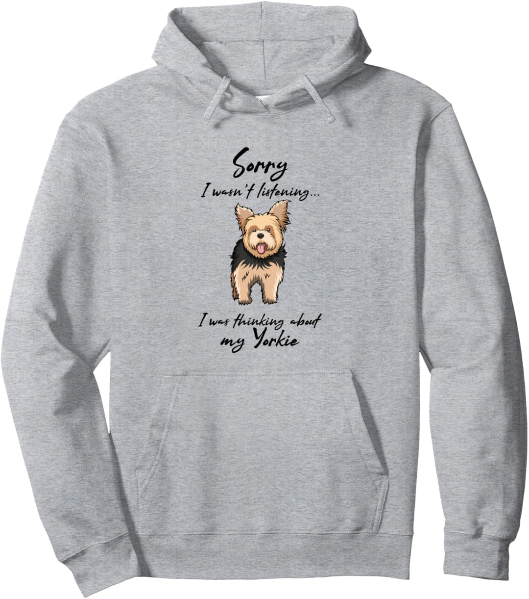 Nachdenken über Yorkie Hundehalter Terrier Pullover Hoodie