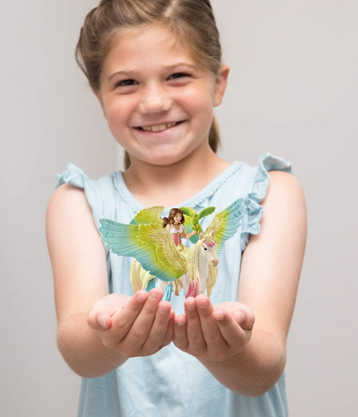 SCHLEICH 70566 Surah mit Glitzer-Pegasus, für Kinder ab 5-12 Jahren, BAYALA - Spielfigur &amp; 70594 Mee