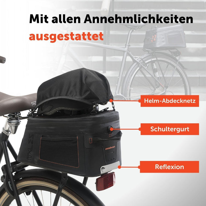 New 193.33 Looxs Varo Trunbag Racktime Black Dragertas, 15 Liter