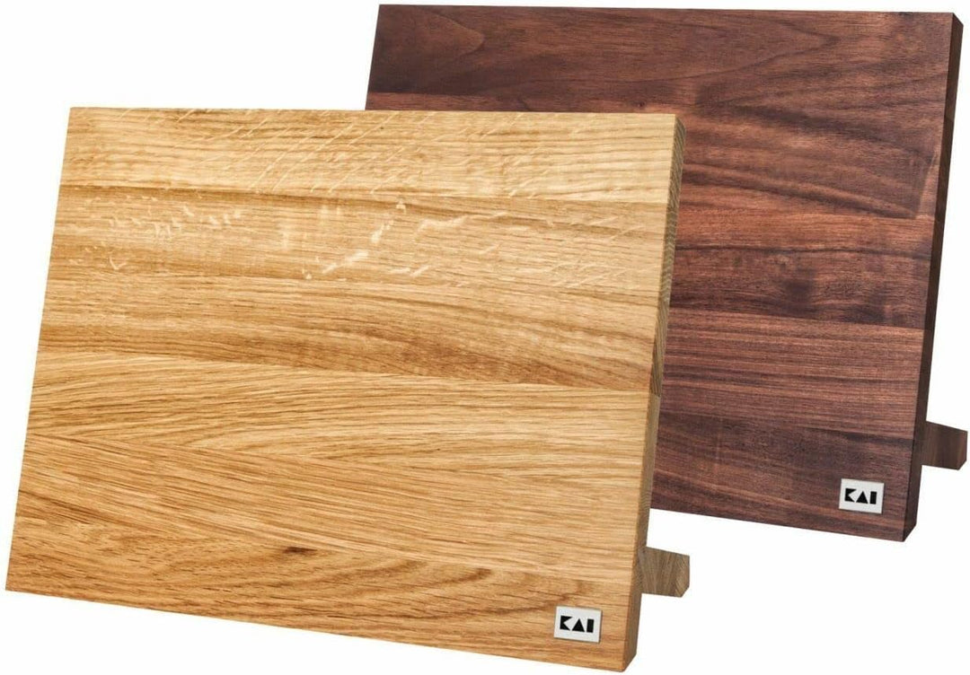 KAI magnetischer Messerblock zum Aufstellen aus Eiche - Premium Holz - Platz für 6-8 Messer - Abmess