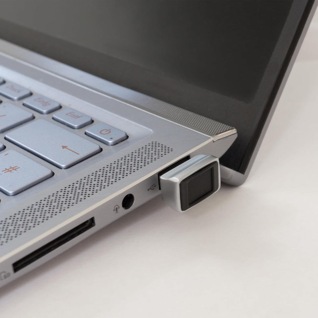 FeinTech FPS00201 USB Fingerabdruck-Sensor für Windows Hello Fingerprint-Reader Scanner Silber Silbe