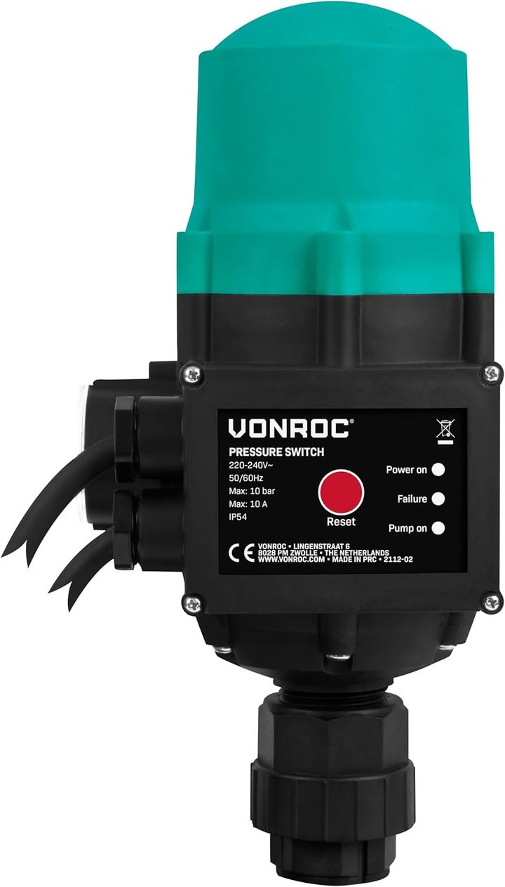 Hydrophorpumpe/Automatikpumpe – 1000 W – 3500 l/h | Mit Druckschalter – Trockenlaufschutz