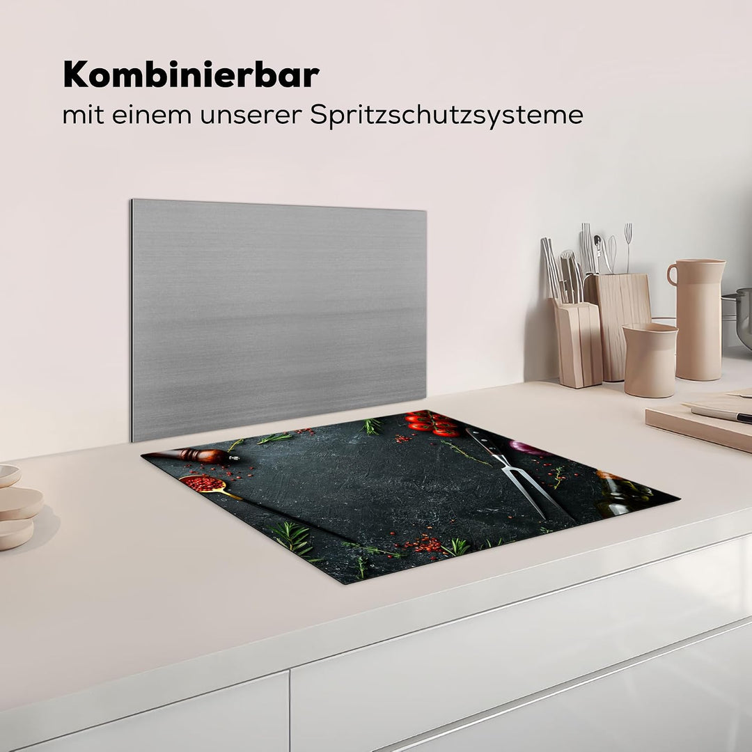Herdabdeckplatte 59x52 cm Einteilig Herdabdeckung Abdeckplatte für Ceranfeld Abdeckung Induktionskoc
