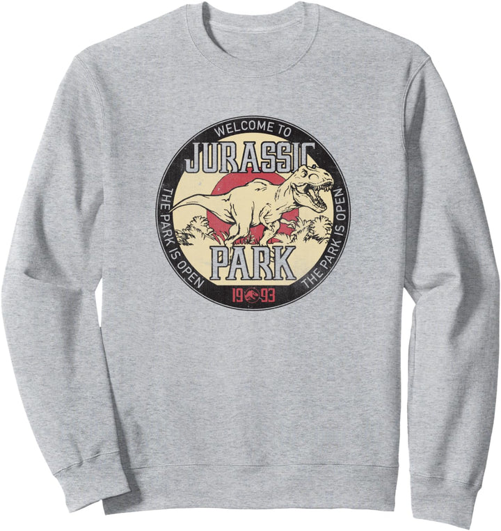 Jurassic Park T-Rex Welcome To The Park Circle Logo Sweatshirt