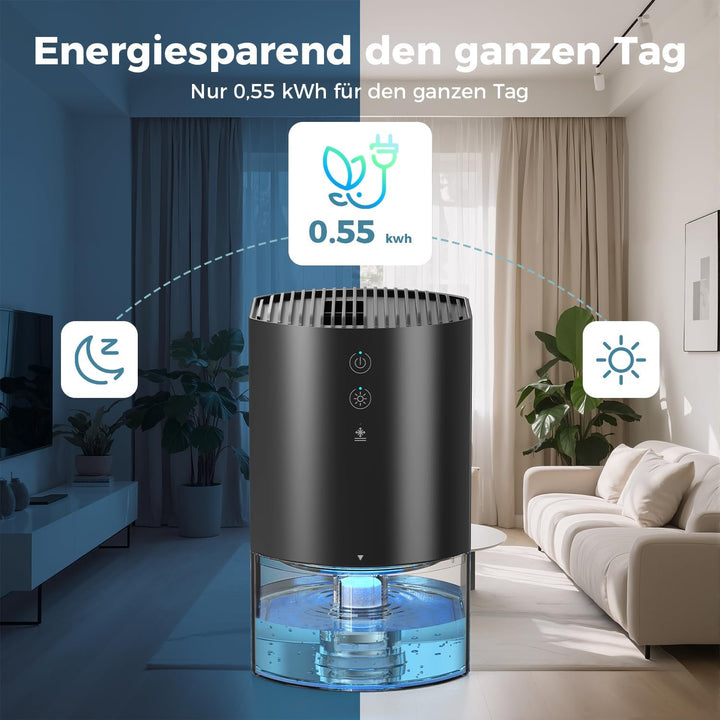 AROEVE Luftentfeuchter 990ml, Kleiner Elektrischer Raumentfeuchter | 7-Farben-Licht, Auto-Abschaltun