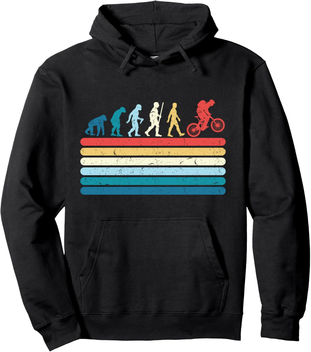 Evolution Bike Rider MTB Funny Cyclist Bike Evolution Pullover Hoodie
