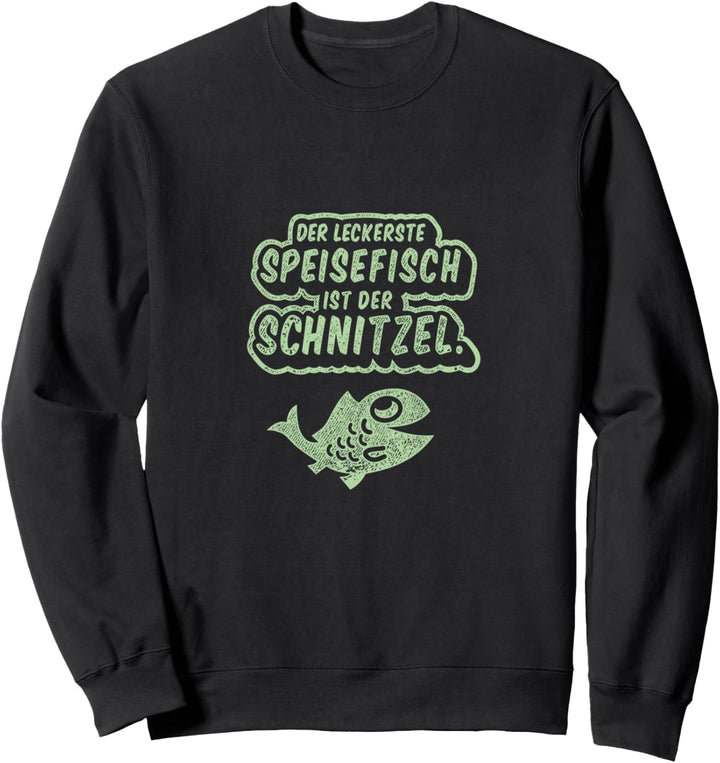 Angler Design Schnitzelfisch Geschenkidee für Angler Sweatshirt