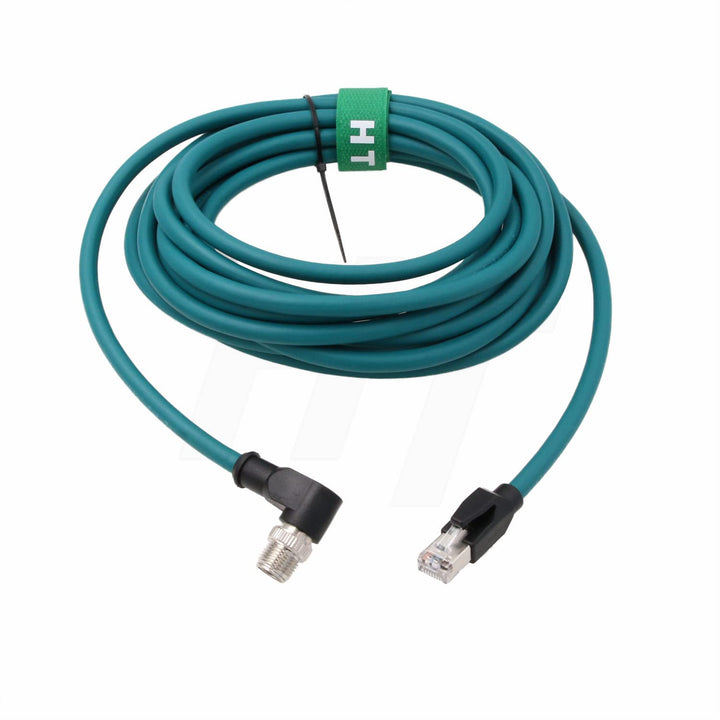 Netzwerkkabel für Basler Cognex Sensor M12 8-polig X-Code RJ45, Cat7e Ethernet-Kabel, geschirmt, hoc