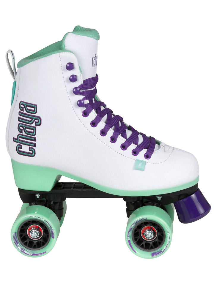 Chaya Rollschuhe Melrose White - Roller Skates für Damen und Herren im Retro-Look für Roller-Disco -