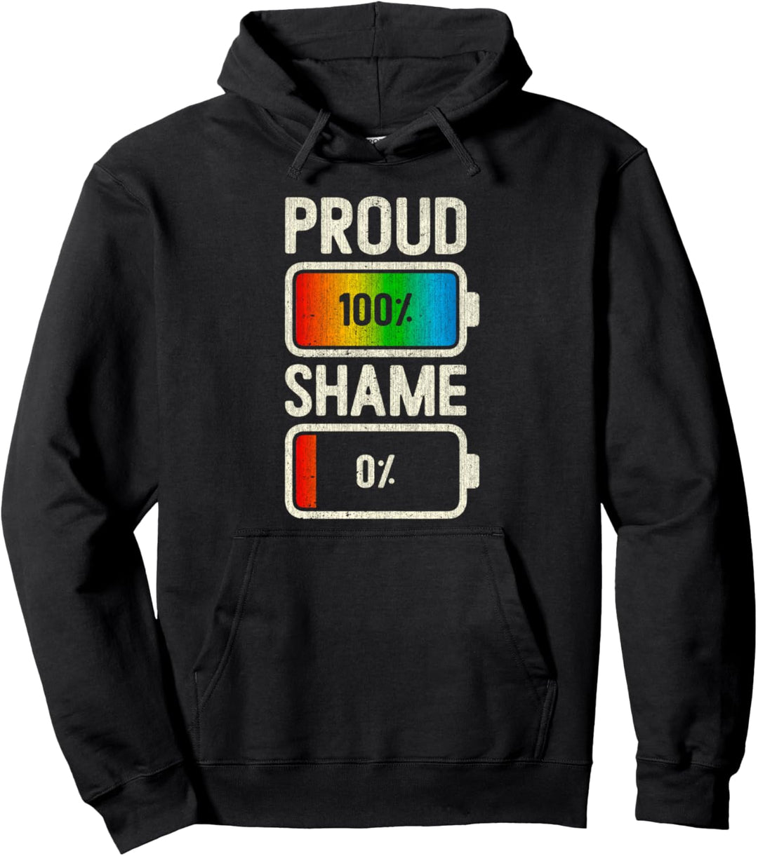 LGBT Gay Pride, Queer und Stolz, Regenbogen Akkus Pullover Hoodie