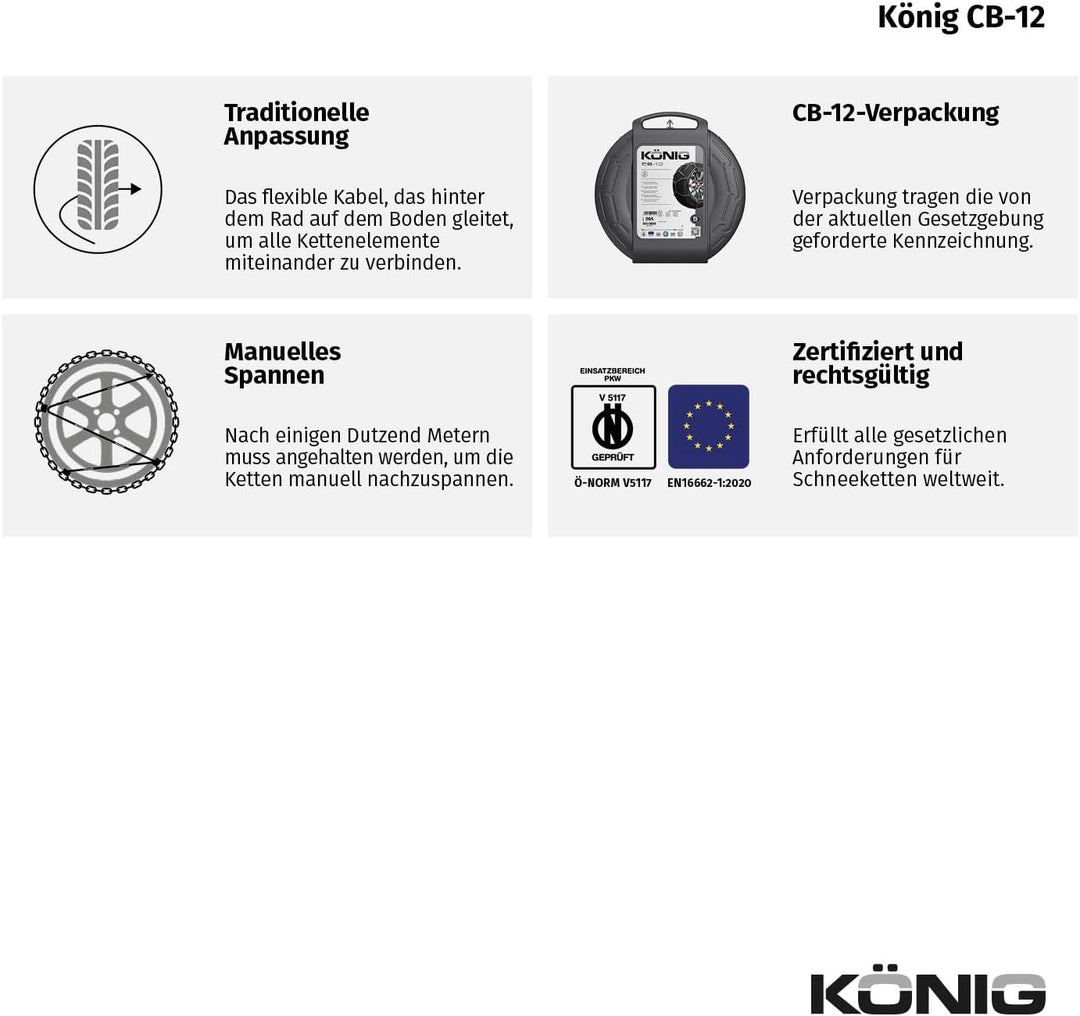 KÖNIG CB-12 065 - Schneeketten, CB-12 065