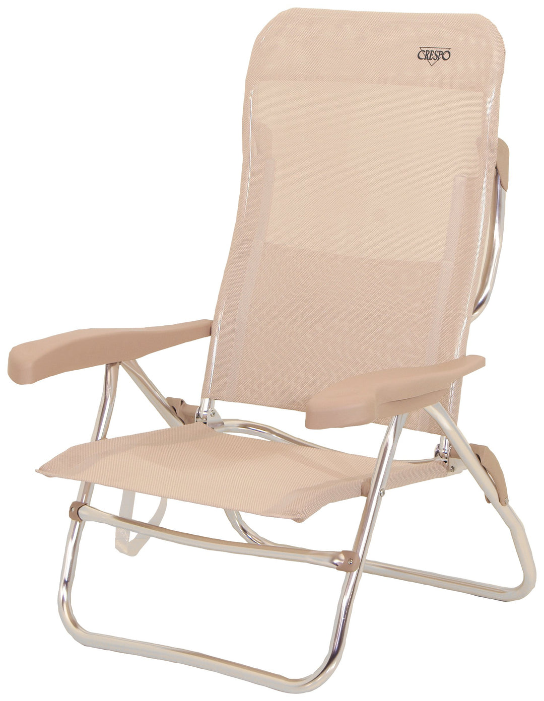 Crespo Strandstuhl AL 223 Camping Garten Liege Stuhl Klappstuhl Klappbar Alu Beige, Beige
