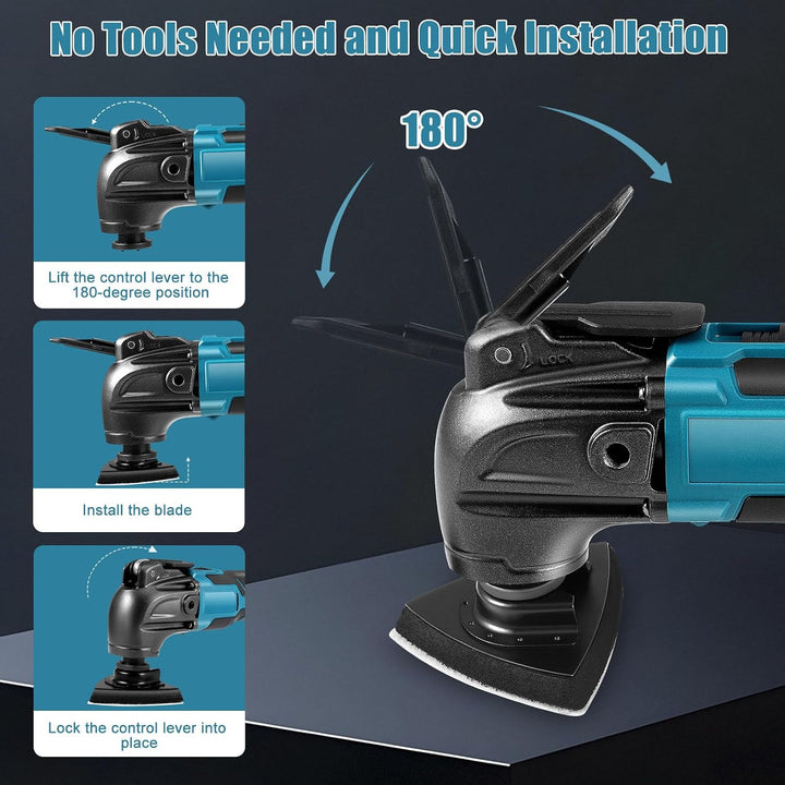 Multifunktions-Oszillierendes Werkzeug, kompatibel mit Makita 18 V Akku, 6 variable Geschwindigkeite