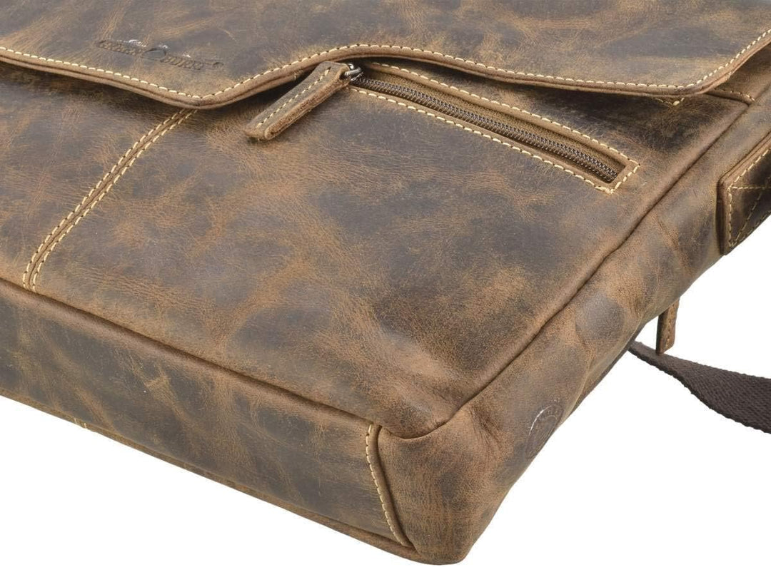 Greenburry Vintage Original Umhängetasche Leder 32 cm