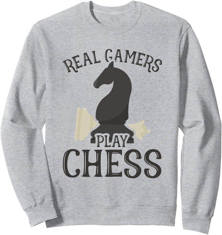 Schach Real Gamers Play Chess Schachspieler Springer Schach Sweatshirt