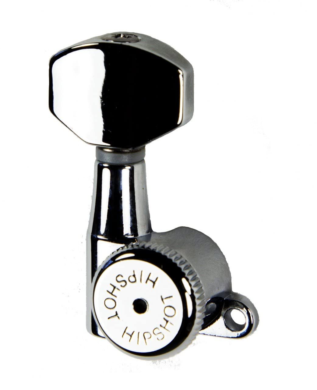 Hipshot Grip-Lock Stimmwirbel mit 6 Inline-Eingängen, Chrom