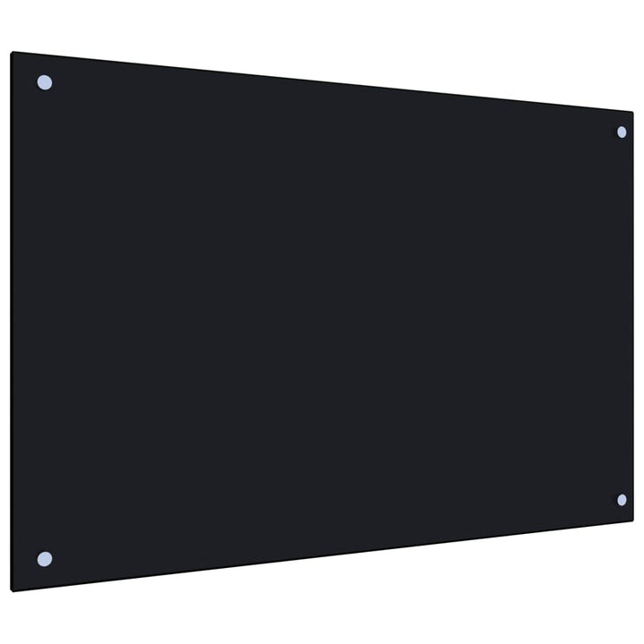 Küchenrückwand Schwarz 90 x 60 cm Hartglas
