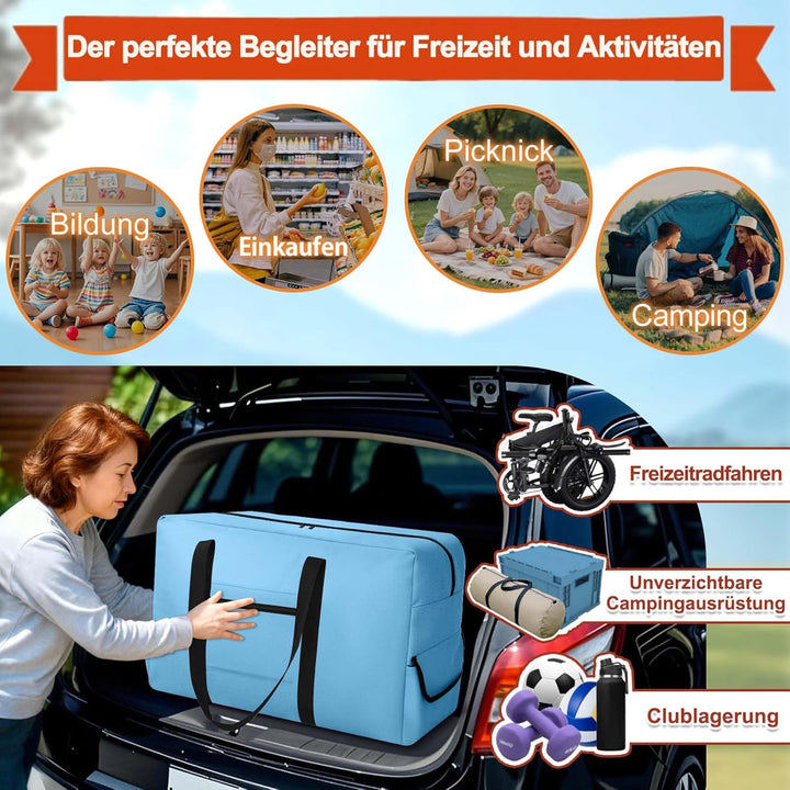 Extra Grosse Reisetasche, Wasserdicht Transporttasche, Heavy Duty Tragetasche mit verstärkten Griffe