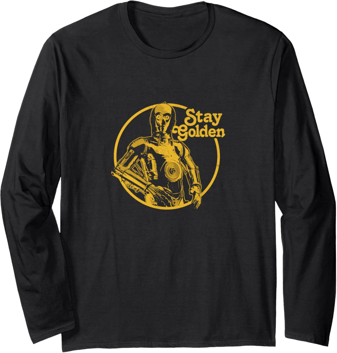 Star Wars C-3PO Stay Golden Langarmshirt