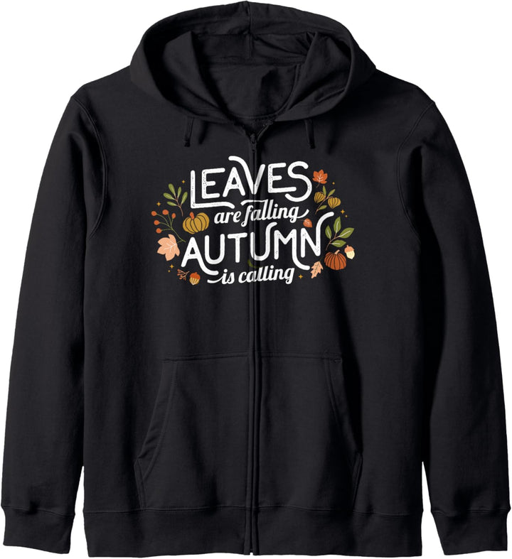 Leaves Are Falling Autumn Is Calling Kapuzenjacke