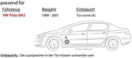 Lautsprecher - Einbauset passend mit JBL STAGE2 624 | 2-Wege | 16,5cm Koax für VW Polo 6N2