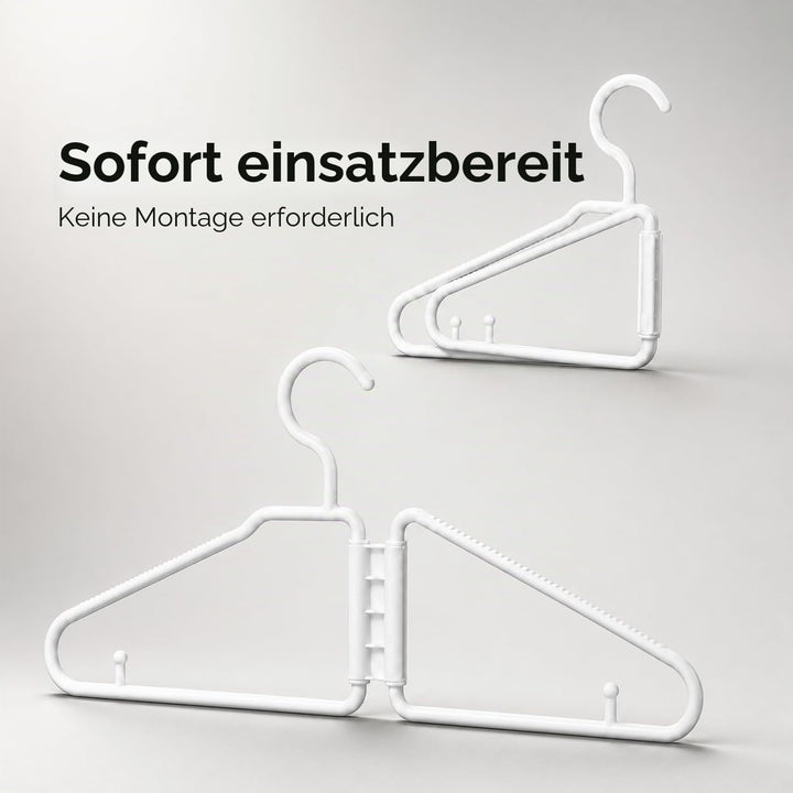 8 Stück Faltbare Kleiderbügel, Platzsparende Kleiderbügel, Kleiderbügels Faltbar, Kleiderbügels Klap