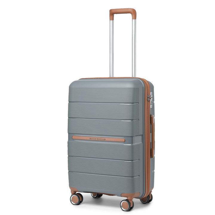 British Traveller Reisekoffer Mittelgross Koffer Trolleys Mittelgross Hartschalenkoffer 100% PP Hand