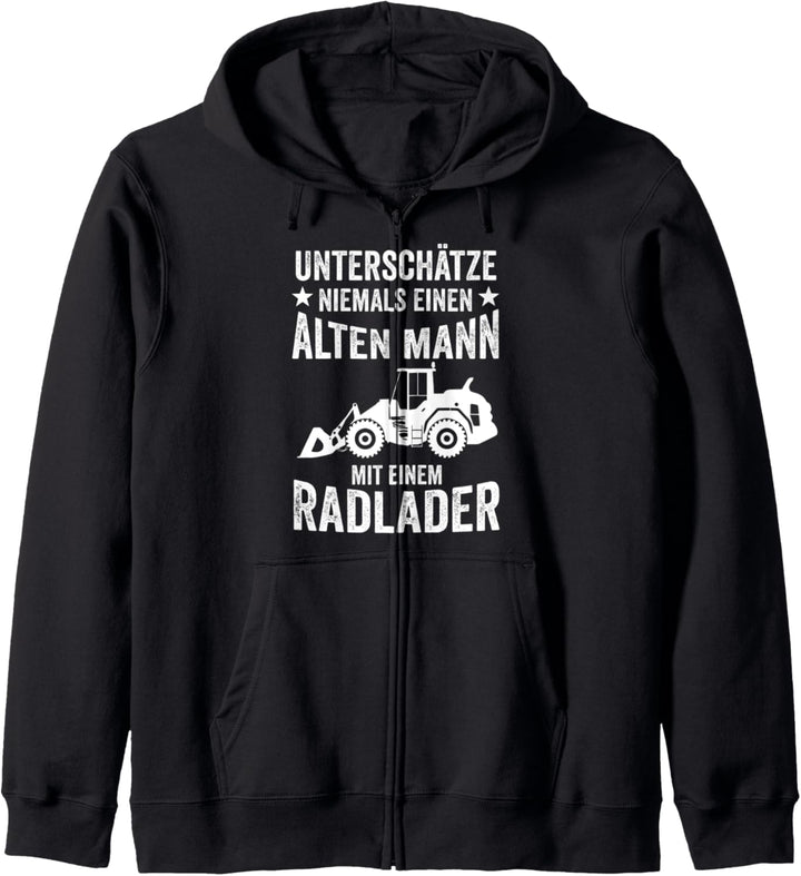 Radlader Opa Papa Vater Vatertag Bagger Hausbau Lustig Kapuzenjacke