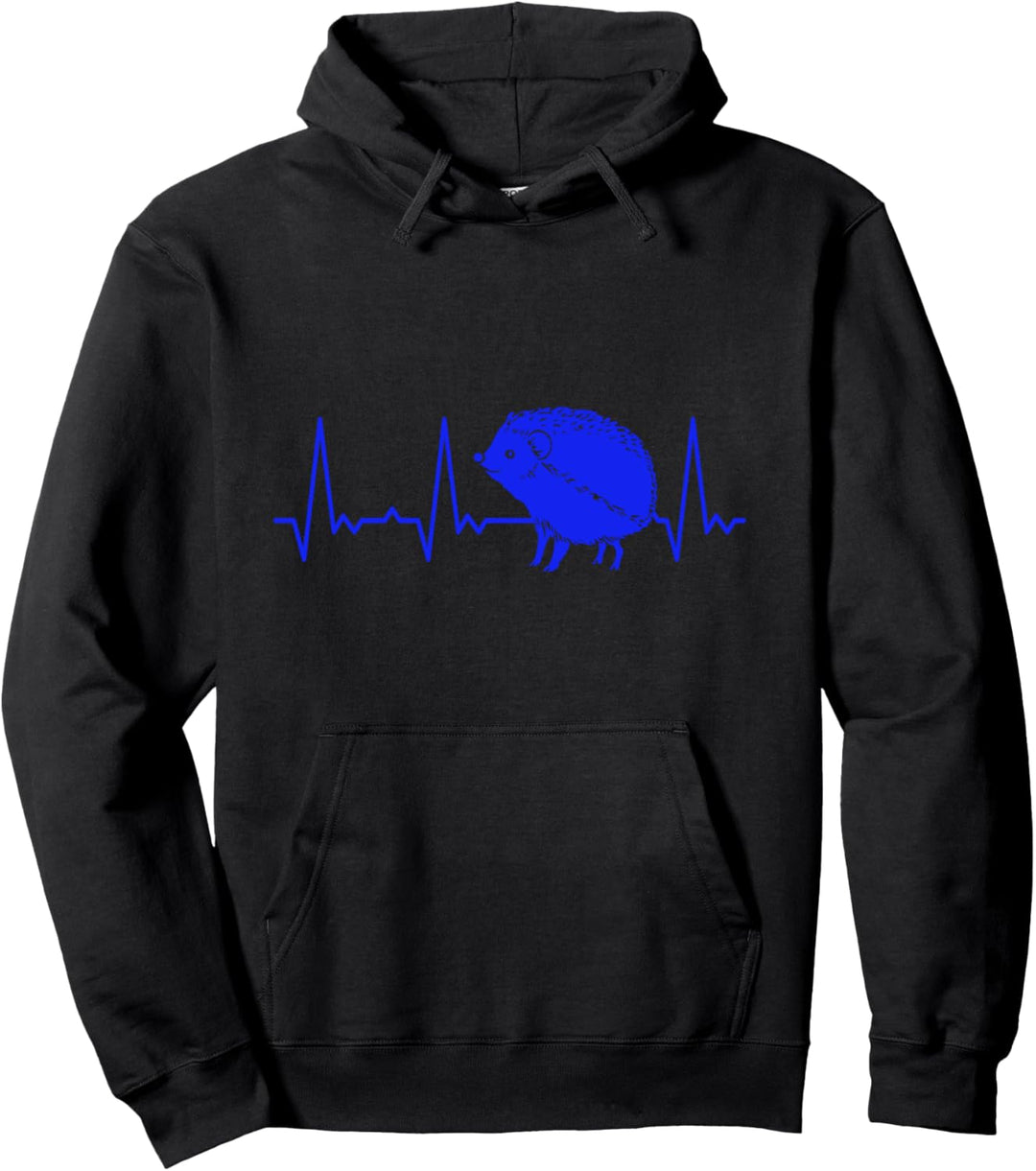 Herzschlag Igel Pullover Hoodie