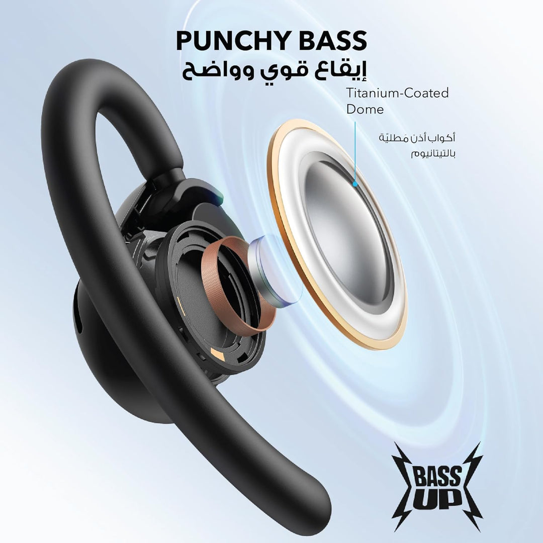 soundcore Anker V20i Open Ear Headphones, Adjustable Ear Hooks, Ultra Comfortable, Snug Fit, Powerfu