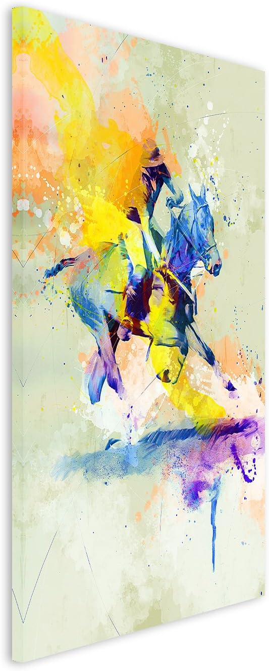 Polo I 90x60cm Wandbild SPORTBILD Aquarell Art tolle Farben von Paul Sinus