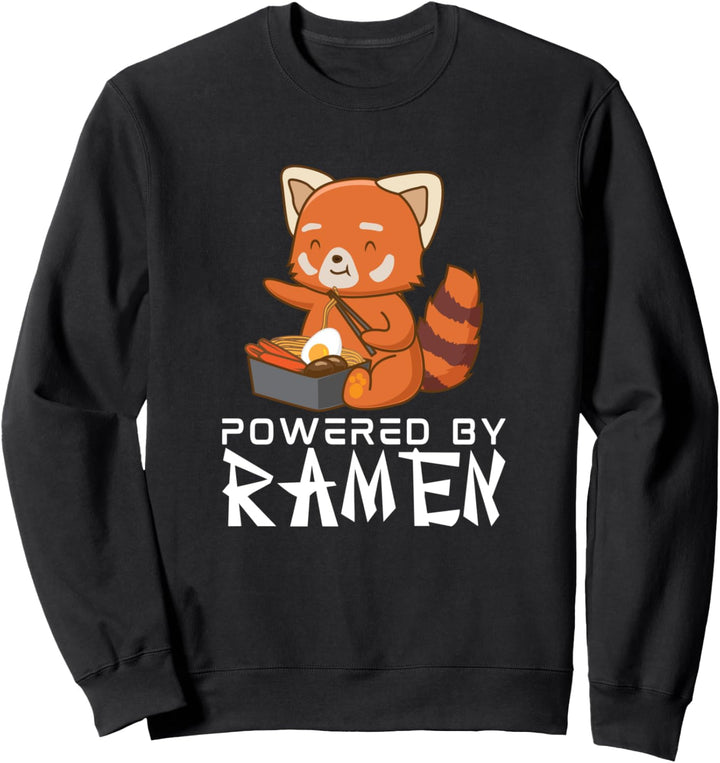 Angetrieben von Ramen Red Panda Japanische Nudeln Soba Sweatshirt