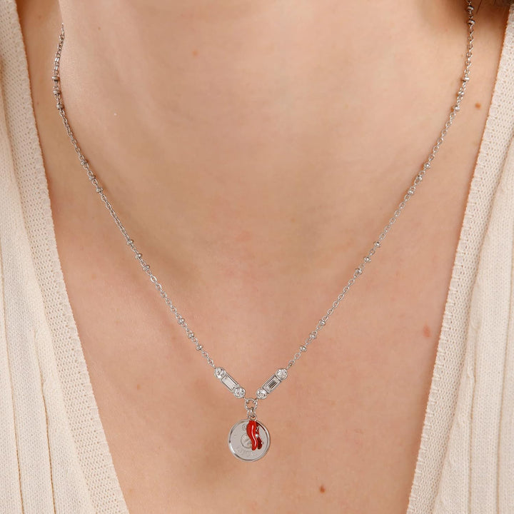 Brosway Damen-Halskette mit Marienkäfer-Symbol | Kollektion Chakra – BHKN075, 450mm, Edelstahl, Nich