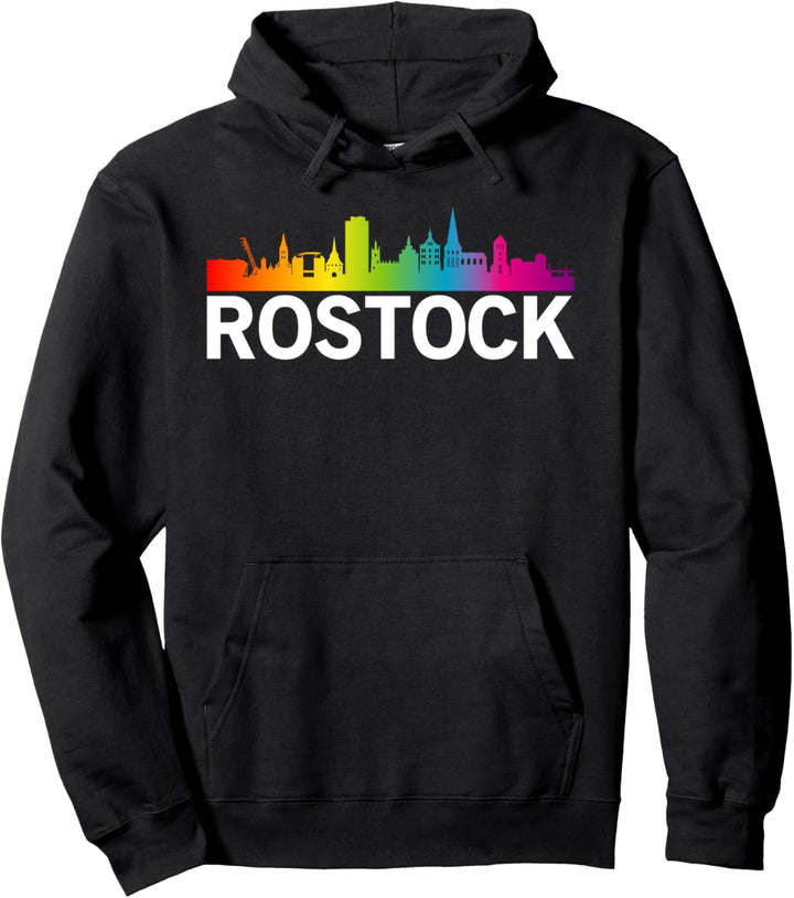 Rostock Skyline Rainbow Hanse Rostocker Pullover Hoodie