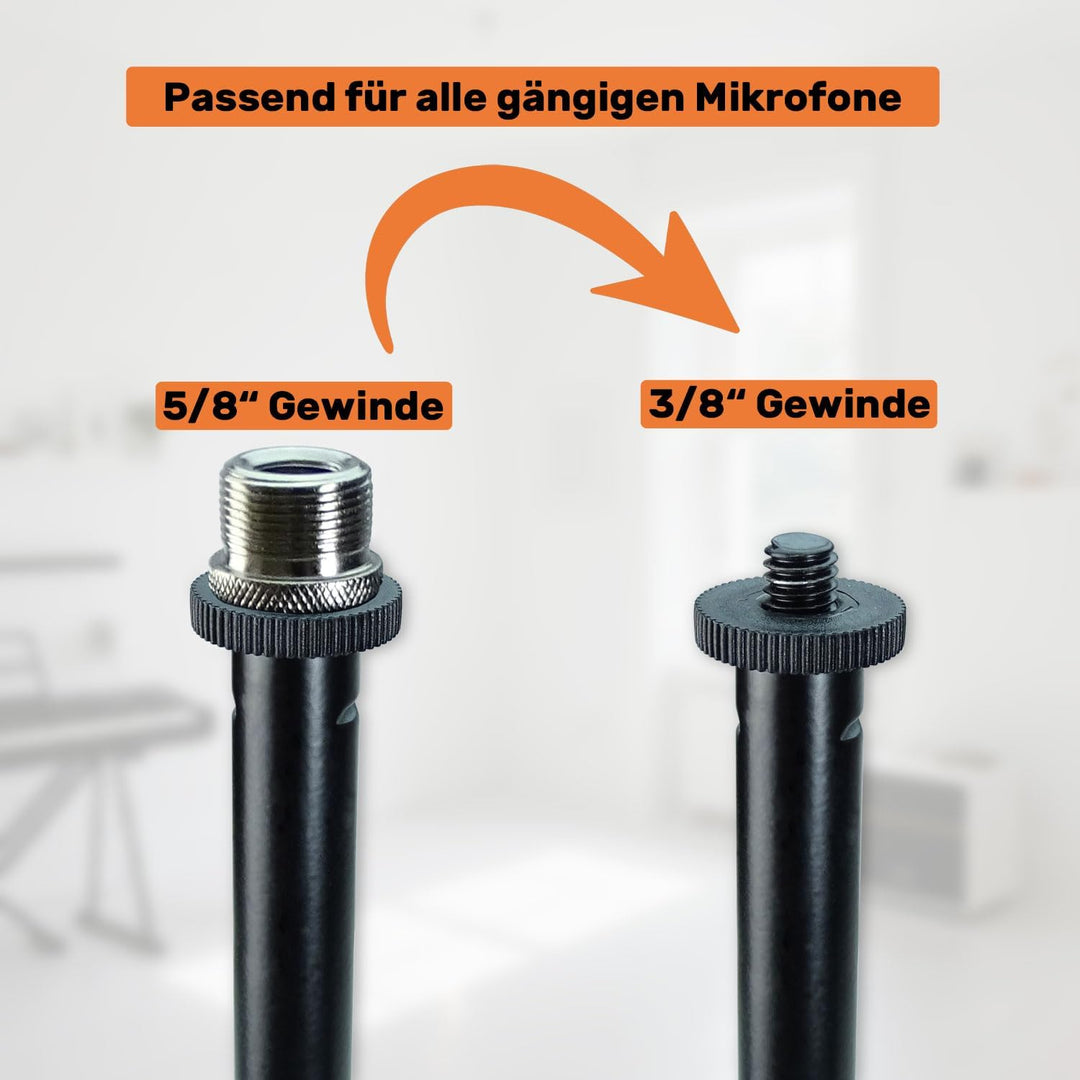 keepdrum MS015 Mikrofonständer gerade mit Rundsockel Tellerfuss MS015 Gerade, MS015 Gerade