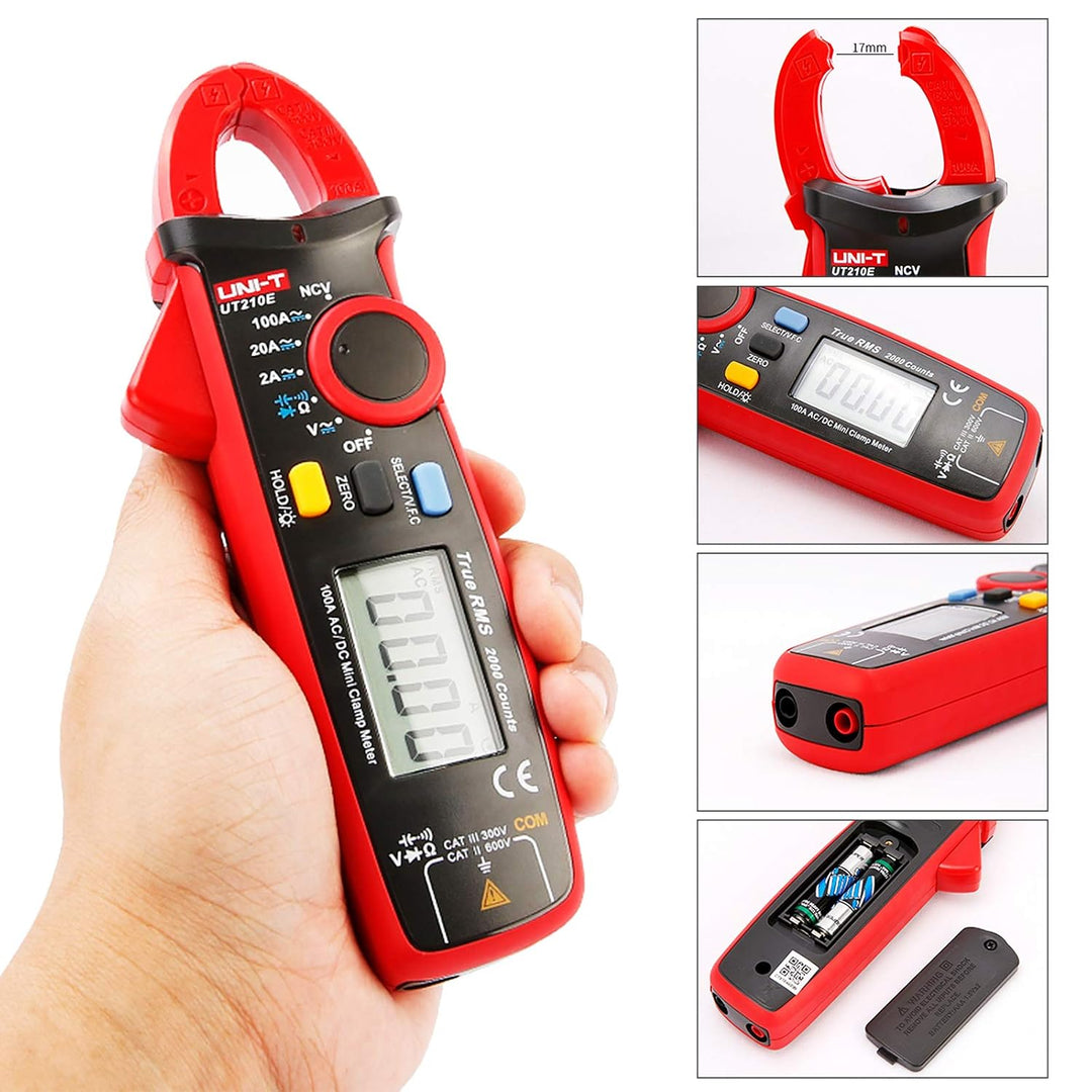 UNI-T UT210E Mini Digital Klemme Meter Handheld Effektivwert AC/DC Widerstand Kapazität Prüfer